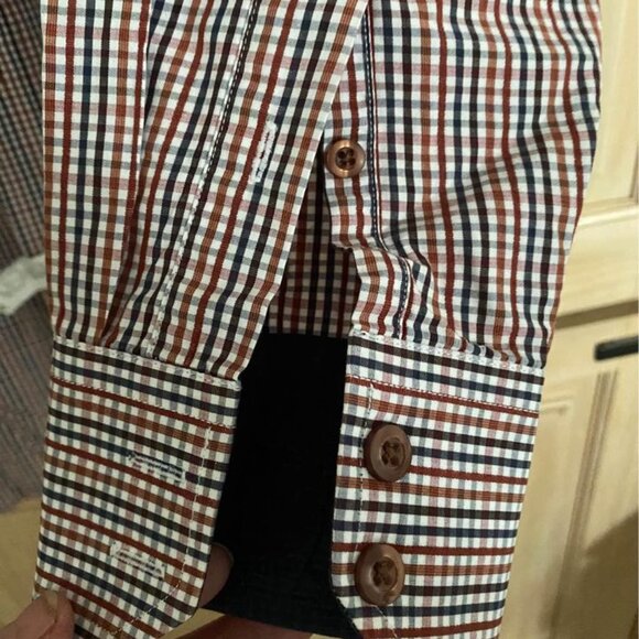 Men’s JOHNSTON & MURPHY button up long sleeve shirt. Size S. Like New. - Picture 3 of 10